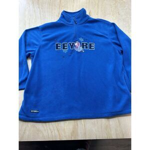 Vintage Disney Plus Eeyore Fleece Sweatshirt 2x Blue 1/4 Zip